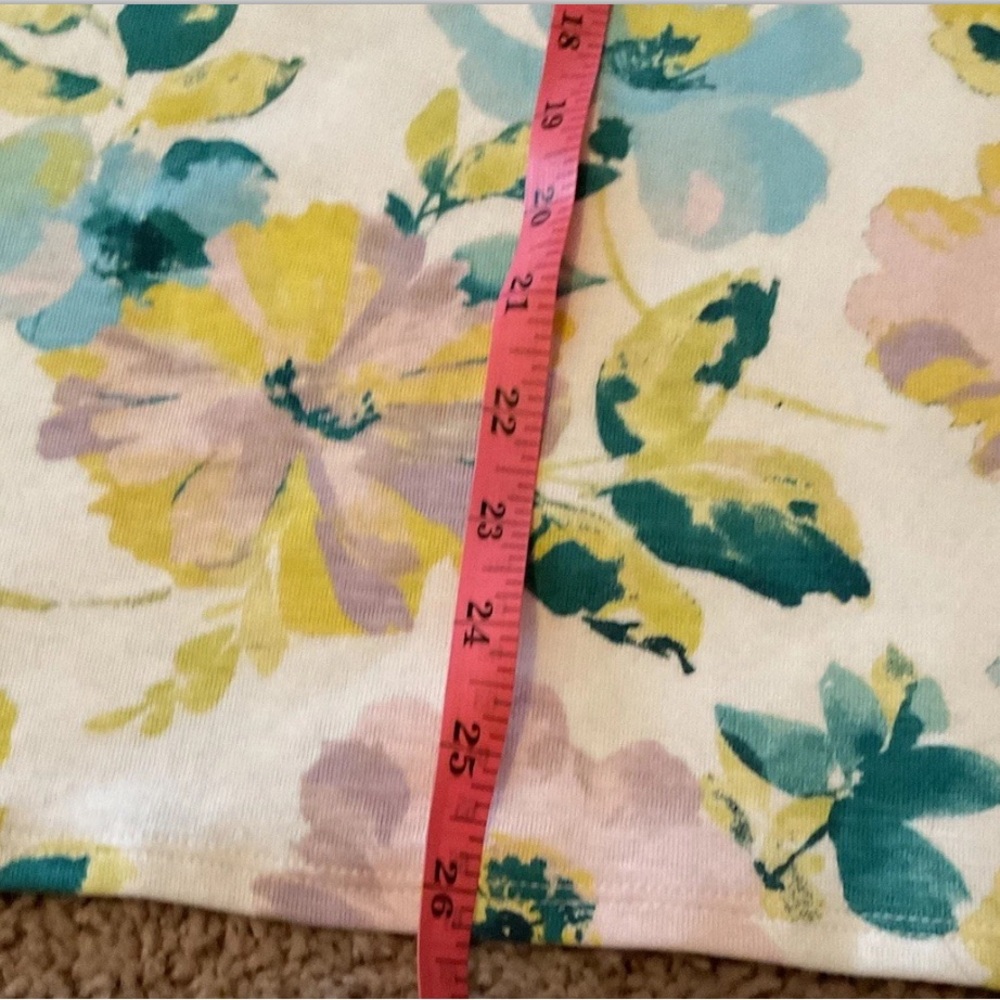 Time & True Top Womens XXL Floral All Over Print Short Sleeve - Picture 8 of 9